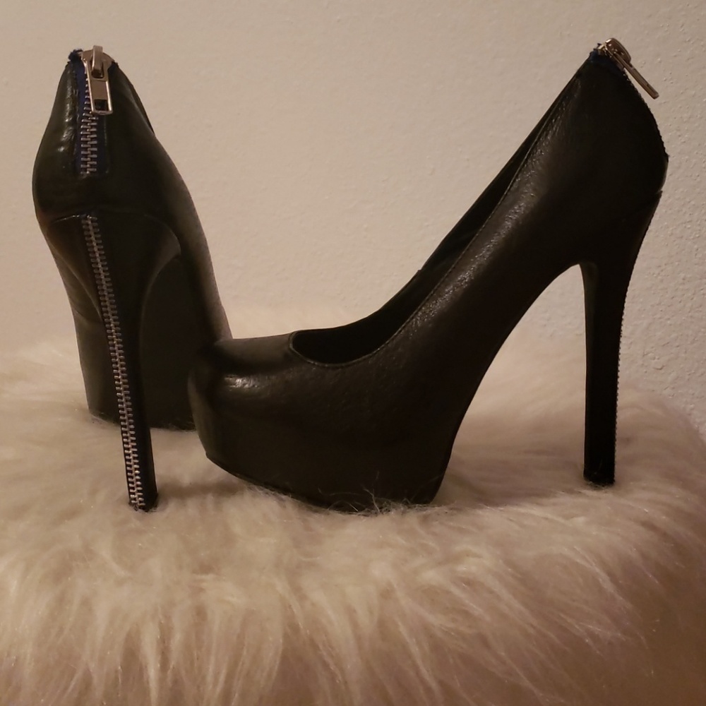 Black platform heels
